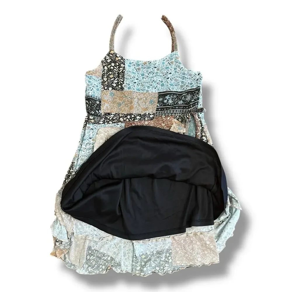 Rare Editions Girls Size‎ 8 Dress Patchwork Floral Sundress Lined Boho Style